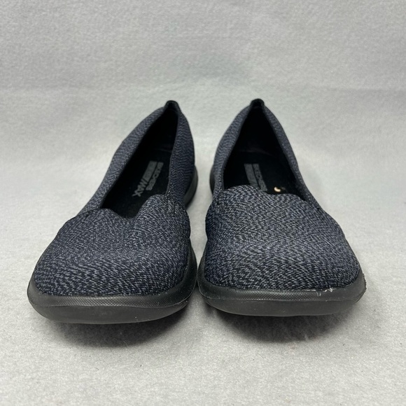 Skechers Womens Size 6 Style 15412 GOWALK LITE SMITTEN Black Gray Slip On Shoes - Picture 5 of 9